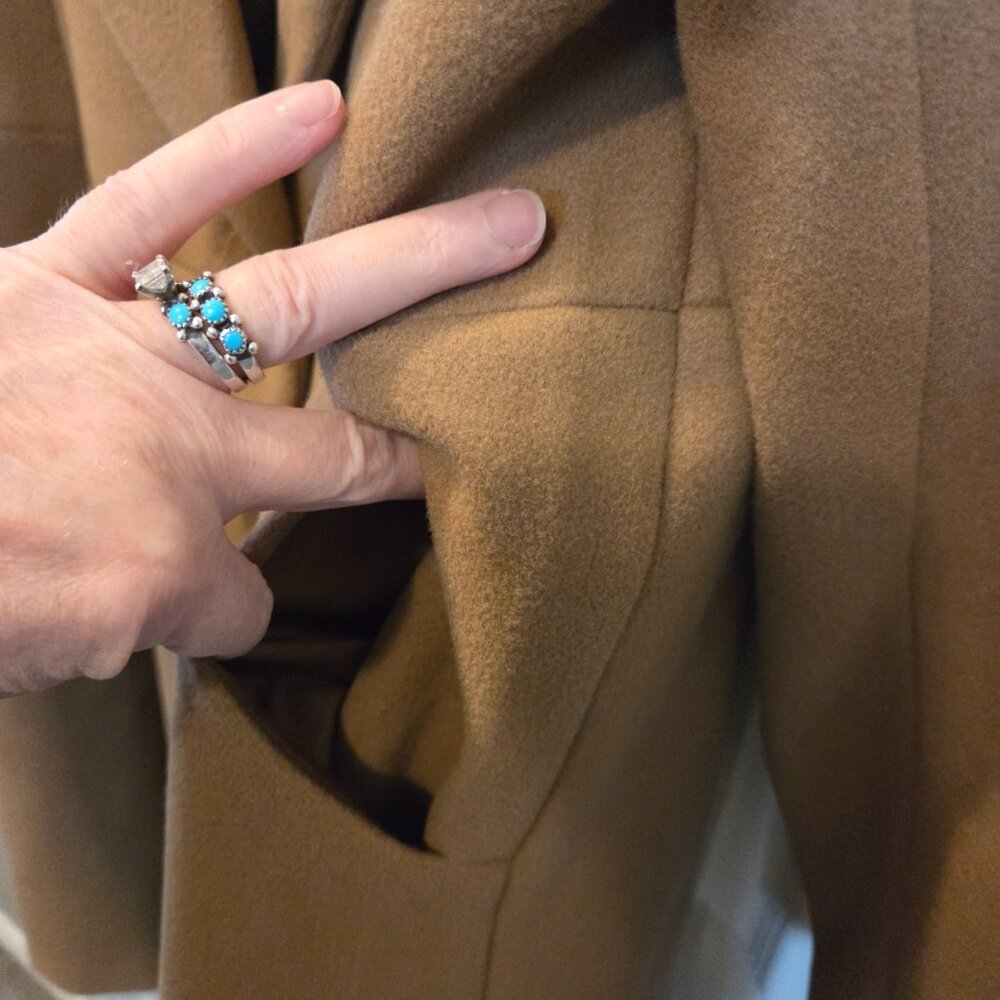 Torrid Camel Faux Fur Collar Fit & Flare Coat – Size 1 - Picture 6 of 9